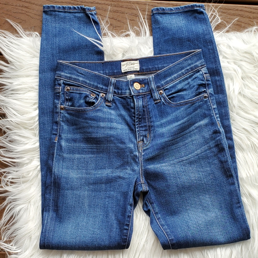 J Crew trademark high rise skinny jeans